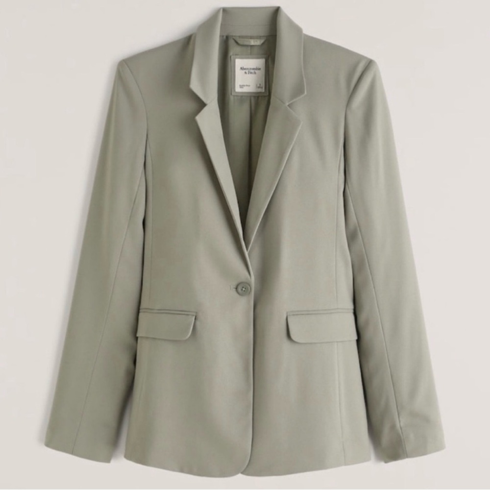 Abercrombie & Fitch Light Sage Green Blazer - Picture 3 of 9